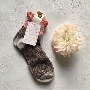 Free People cozy socks with ruffle tops